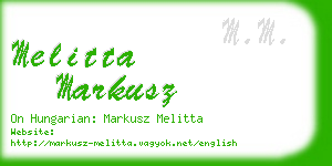 melitta markusz business card